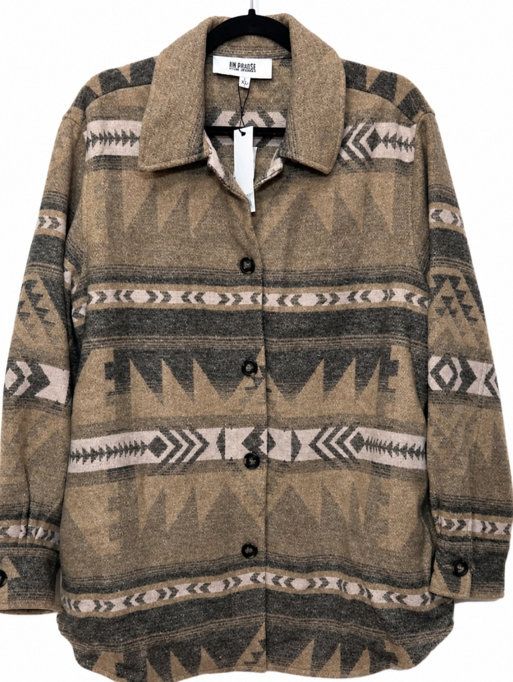 BB Dakota by Steve Madden Big Sky Printed Jacket in Nutmeg. - Picture 5 of 16